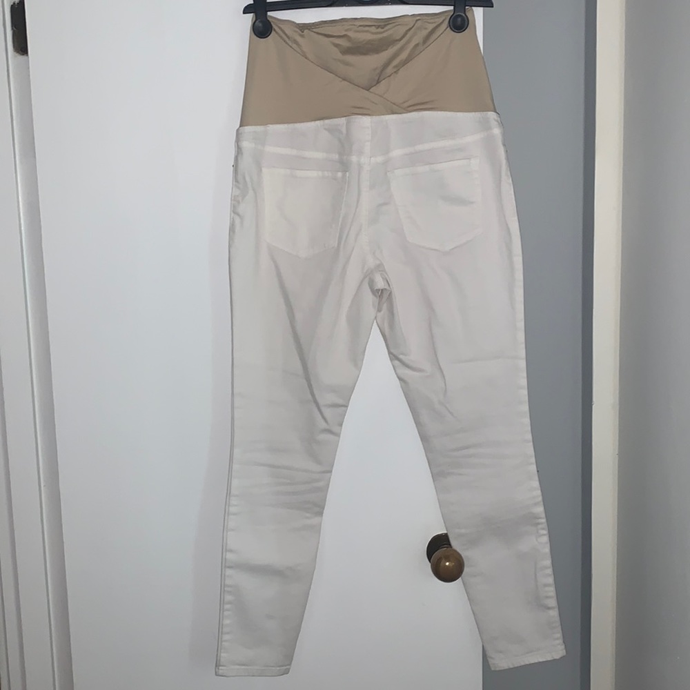 Isabel maternity jeans white denim